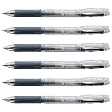 제브라 클립온 슬림 3색 멀티펜, 투명, 6개