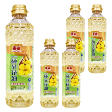 泰山 純芥花油 精選非基改 不飽和脂肪酸90%以上 100%純淨, 380ml, 5瓶