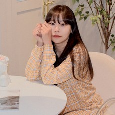 온더이브 체크 패턴 잠옷 세트