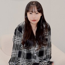 온더이브 체크 패턴 잠옷 세트