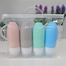 DOSell 整齊收納 旅行用矽膠分裝瓶 90ml x 4件組, 隨機出貨, 1套