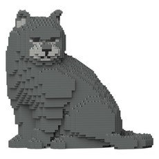 JEKCA 英國短毛貓積木, 1個, 灰色