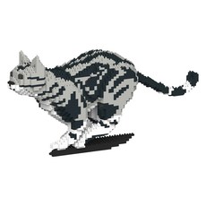 JEKCA 奔跑的美國短毛貓積木, 混合色, 1個