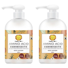Baby Lion 獅子寶寶 胺基酸修護抗菌洗手露 350mL 敏感肌/幼兒肌適用, 柑橘清香, 2瓶