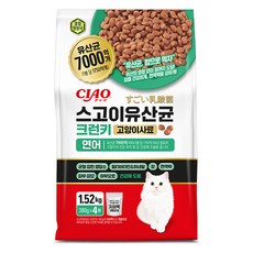 챠오츄르 전연령 고양이 스고이 유산균 크런키 건식사료, 연어, 1.52kg, 1개