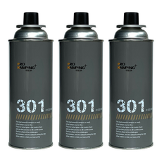 PRO KAMPING 領航家 通用普通瓦斯罐 220g, 3個, 深灰色