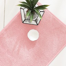 스칸디앤홈 발이편한 크레용 뽀송 욕실발매트 주방매트 미니러그, 밀키핑크