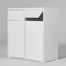 도모디자인 리노브 분리수거함 방문설치, 화이트, 2단
