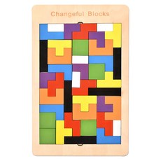 WOODEN TOY FACTORY 俄羅斯方塊拼圖, 1組, 40片