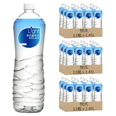 悅氏 Light鹼性水, 1.45L, 36瓶