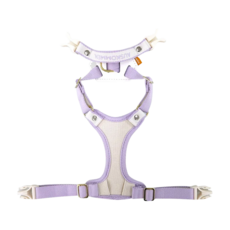 AUSKOMMEN. 奧斯克曼 貓咪X型胸背帶 提把款 體重建議6-10kg, 粉霧紫, M 30~52cm, 1個