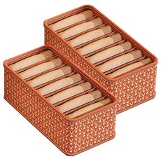 Joyberry 多用途抽屜式內衣收納盒, 2個, 酒紅色