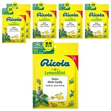 Ricola 利口樂 草本喉糖 香蜂草檸檬味 瑞士草本 獨立包裝, 70g, 6袋