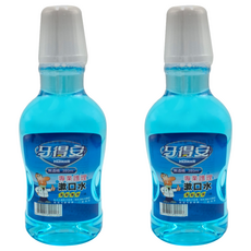 牙得安 抗菌漱口水 清新薄荷, 380ml, 2瓶