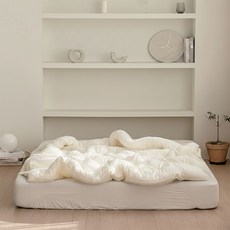 shez Home 奶昔水洗薄被 韓國製, 乳白色