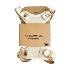 AUSKOMMEN. 奧斯克曼 貓咪X型胸背帶 提把款 體重建議3-6kg, 玫瑰白, S(28~43cm), 1個