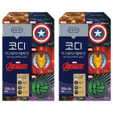 CODI 天然紙漿 大理石版 迷你面紙 2層 6入組, 250入, 12個