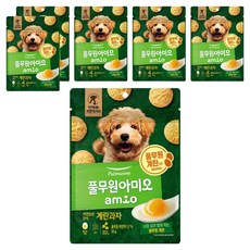 풀무원아미오 강아지 자연담은 간식 과자, 6개, 50g, 계란맛