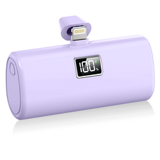 YINTO 도킹형 고속충전 PD 20w 일체형 휴대용 미니 보조배터리 8핀, XPB1, 파스텔퍼플