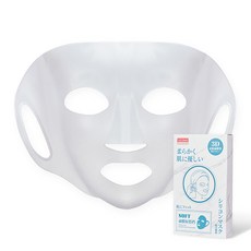 MINIMAXI 3D矽膠可重複使用面膜, 白色, 1個