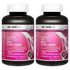 내츄럴플러스 에버핏 다이어트 씨엘에이, 180정, 2개