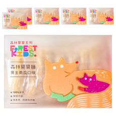 森林麵食 森林寶寶麵 黃金南瓜, 無鹽無添加 2mm細度, 320g, 6盒