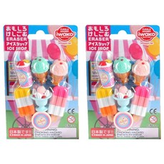 iwako 造型橡皮擦 冰店 日本製造 安全無毒, 2組