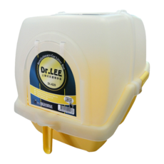 DR.LEE 上掀式抗菌貓砂盆, 單層, 附貓砂鏟, 落砂踏墊設計, 48 x 38 x 44cm, 黃色, 1個