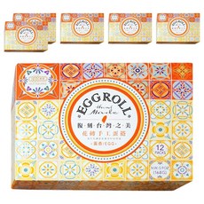 惠香 台灣花磚手工蛋捲 蛋香口味 奢華黃 12支, 168g, 6盒