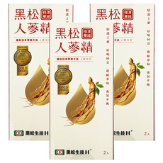 黑松 人蔘精，六年根道地好蔘，高萃取濃度，添加羅漢果蜂蜜, 2入, 20ml, 3盒