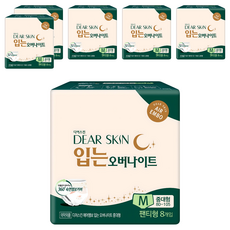 DEAR SKIN 透氣壓紋褲型夜用衛生棉, M(80~105cm), 8片, 6包