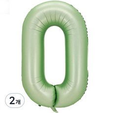 Pang Party 數字字母氣球 101cm 0, 蘋果綠, 2個