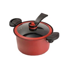 TOTIPOTENT POT 微壓料理鍋 大口徑加大容量, 22cm, 1個, 紅色