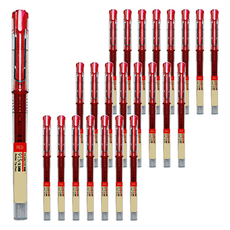 PENROTE 筆樂 915直液式針型鋼珠筆 紅色, 24支