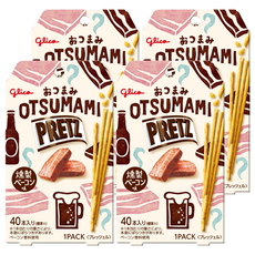 glico 格力高 PRETZ 百力滋 焦鹽餅乾脆棒 煙燻培根風味 24g, 4盒