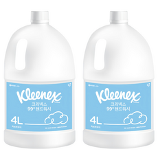 크리넥스 99 플러스 핸드워시 리필 허브파우더, 4L, 2개