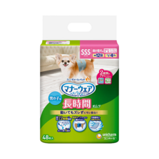 unicharm pet Mannerwear 禮貌帶 長 男用, SSS, 48片, 1包