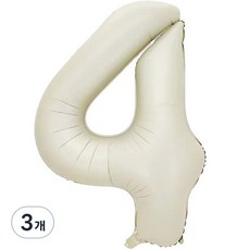 Pang Party 數字字母氣球 101cm 4, 白色, 3個