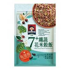 QUAKER 桂格 免浸泡7+纖蔬花米穀飯, 650g, 1包