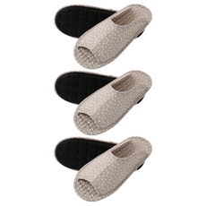 KiKiDi 女士療癒墊室內鞋, 米底星星, 3組