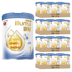 illuma 啟賦 嬰兒配方奶粉 新升級 1號 0~12個月, 800g, 1罐, 24罐