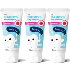 닥터데디스 베이비 치약 무불소 산딸기향, 60g, 3개