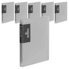 희망사무포인트 A4 클리어 파일 40매 O링 반투명, 흑색, 6개