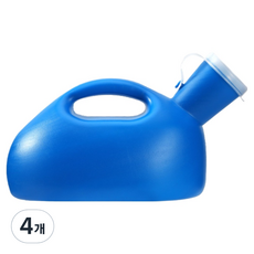소울리치 심플한 휴대용 소변기 2L, 블루, 4개