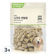 무마진 강아지 대용량 소프트 미니 덴탈껌 55p, 220g, 3개, 그린푸드