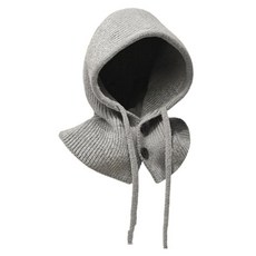 Robroco 防寒針織高爾夫連帽巴拉克拉瓦頭套, 灰色