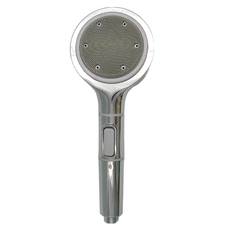 apex Innovation 多功能雙面出水按摩蓮蓬頭 5段調節模式 增壓大量出水 內置二合一過濾芯, 1個, 銀色