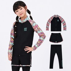 aquatica 兒童 only one 防磨拉鍊上衣 + 水上運動緊身褲 + 短褲 套裝 AQA334