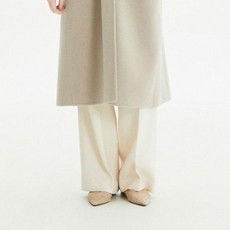 로엠 여성용 올데이 기모 원턱 와이드 밴딩 슬랙스