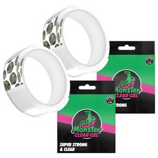 MONSTER HOOK 高黏度多功能矽膠雙面膠帶 30mm*1m, 透明, 2捲